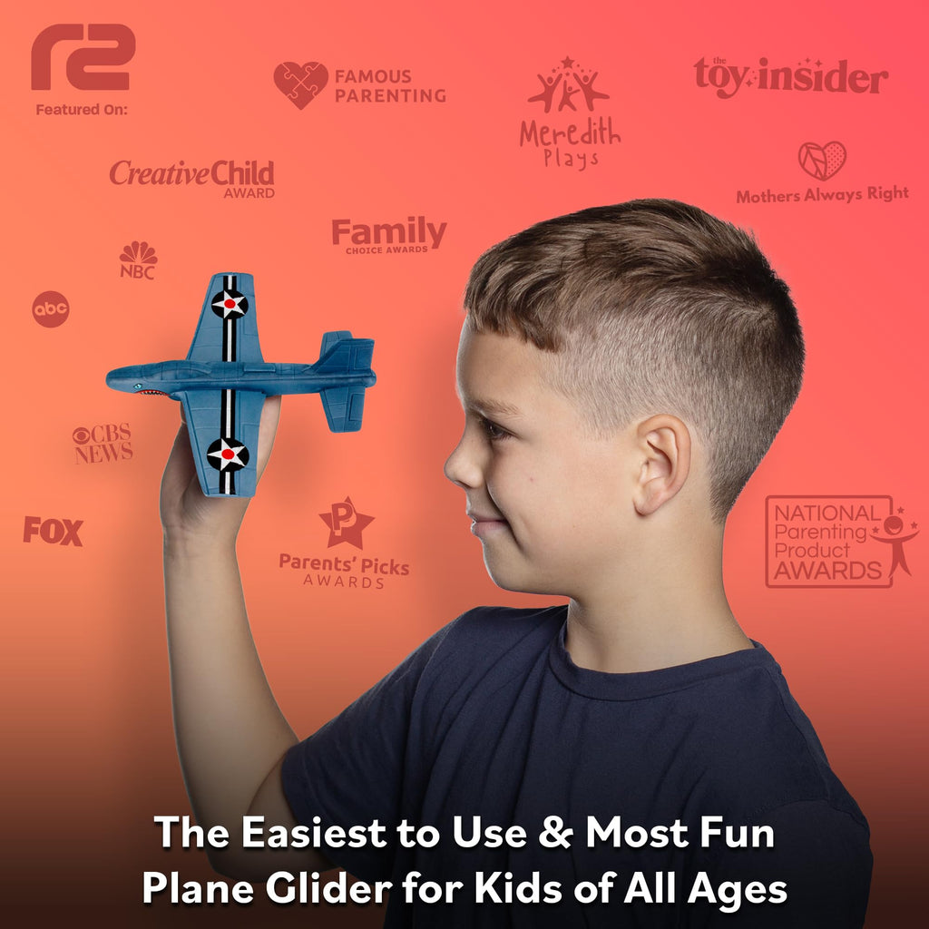 EVA Foam Glider Plane for Kids - Refresh Sports Indoor & Outdoor Flying Toy, Flies 100 ft