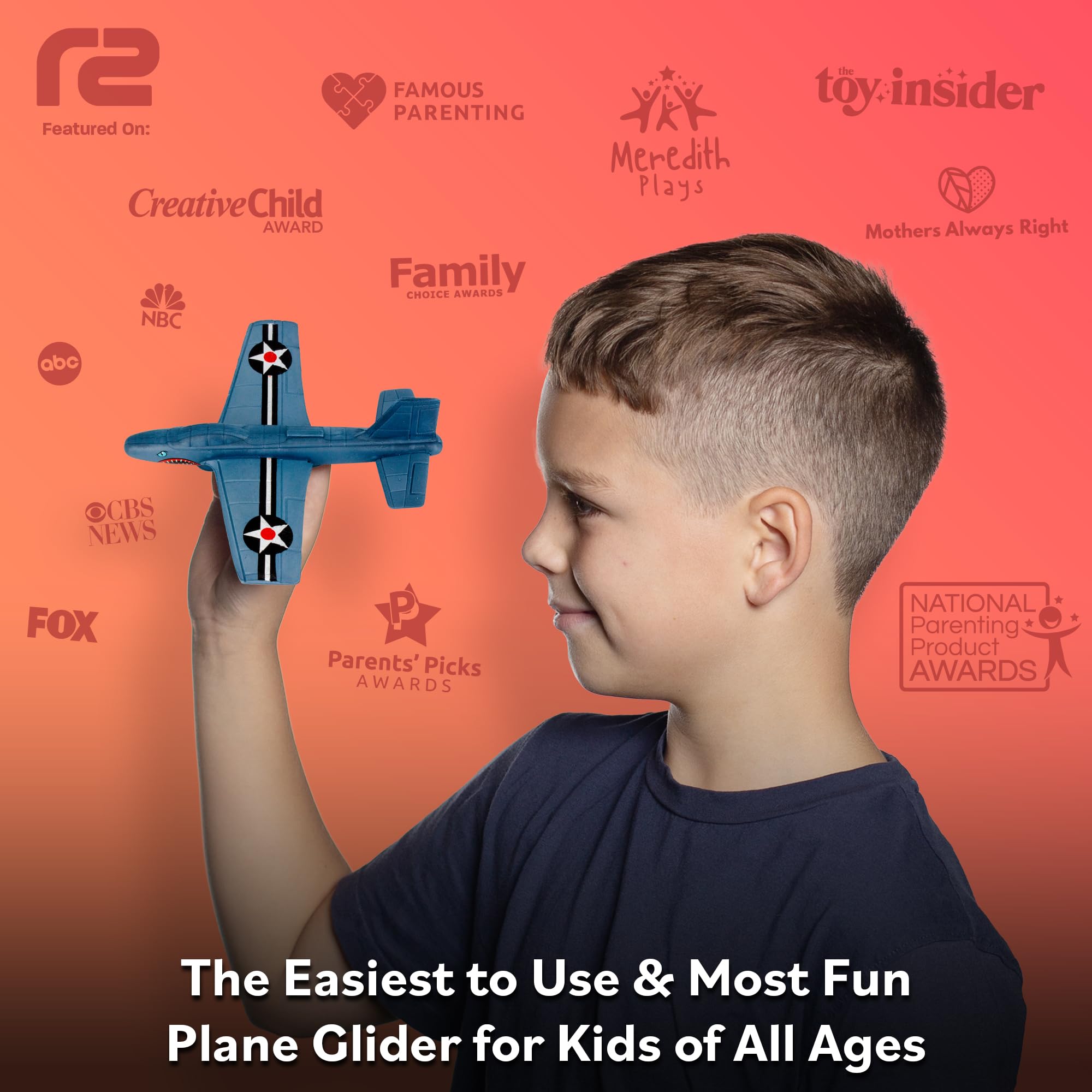 EVA Foam Glider Plane for Kids - Refresh Sports Indoor & Outdoor Flying Toy, Flies 100 ft