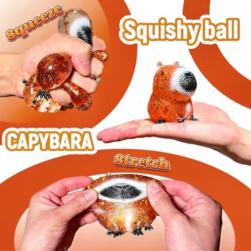 EVDERS Capybara Sugar Squishy Stress Ball – Kawaii Sensory Fidget Toy for Kids and Adults