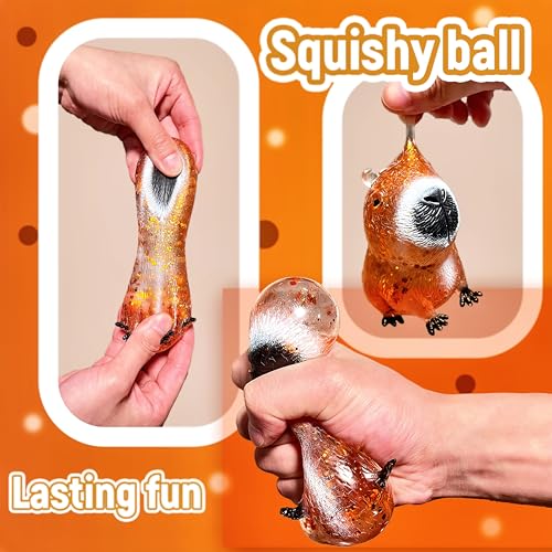 EVDERS Capybara Sugar Squishy Stress Ball – Kawaii Sensory Fidget Toy for Kids and Adults