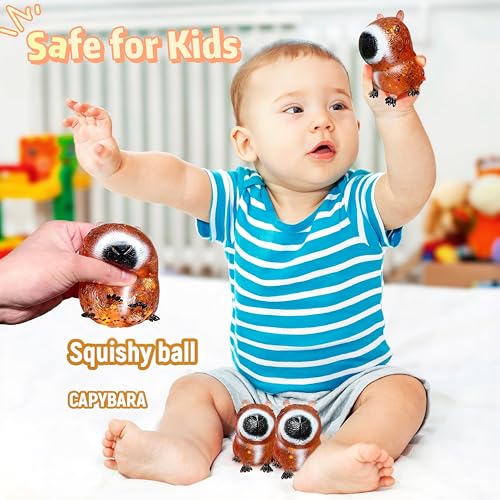 EVDERS Capybara Sugar Squishy Stress Ball – Kawaii Sensory Fidget Toy for Kids and Adults