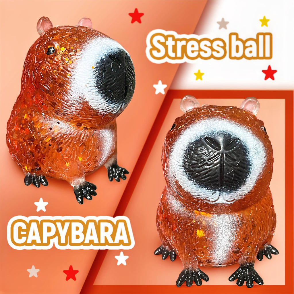 EVDERS Capybara Sugar Squishy Stress Ball – Kawaii Sensory Fidget Toy for Kids and Adults