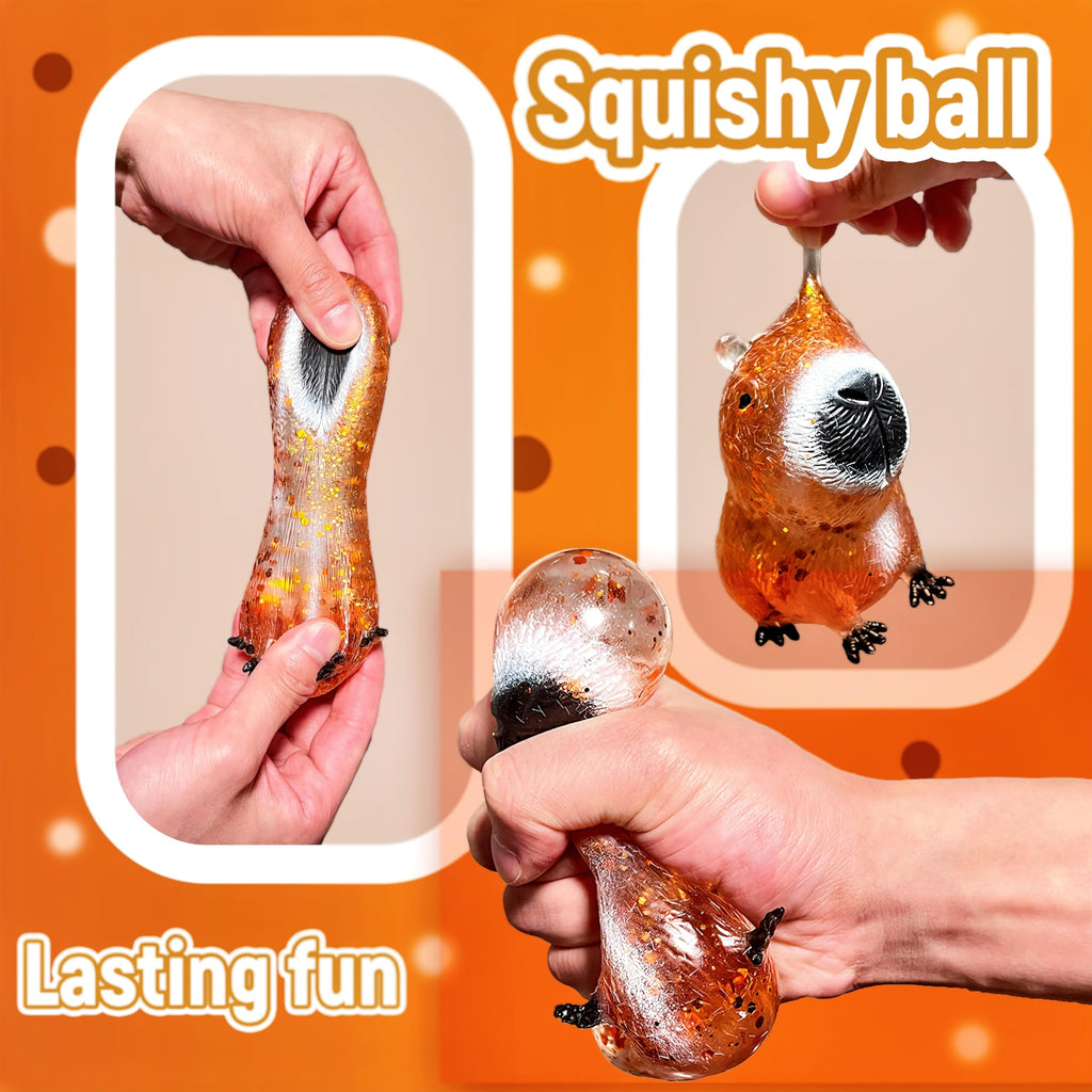 EVDERS Capybara Sugar Squishy Stress Ball – Kawaii Sensory Fidget Toy for Kids and Adults