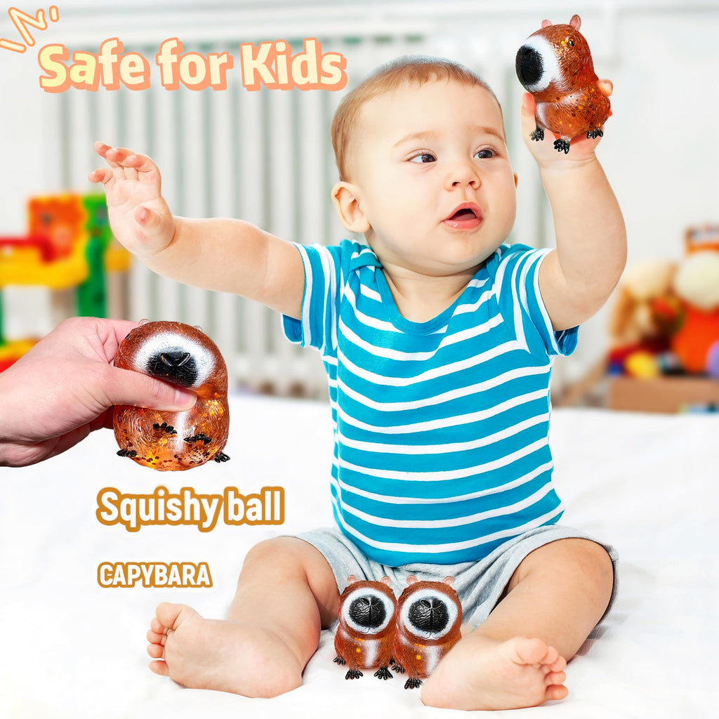 EVDERS Capybara Sugar Squishy Stress Ball – Kawaii Sensory Fidget Toy for Kids and Adults