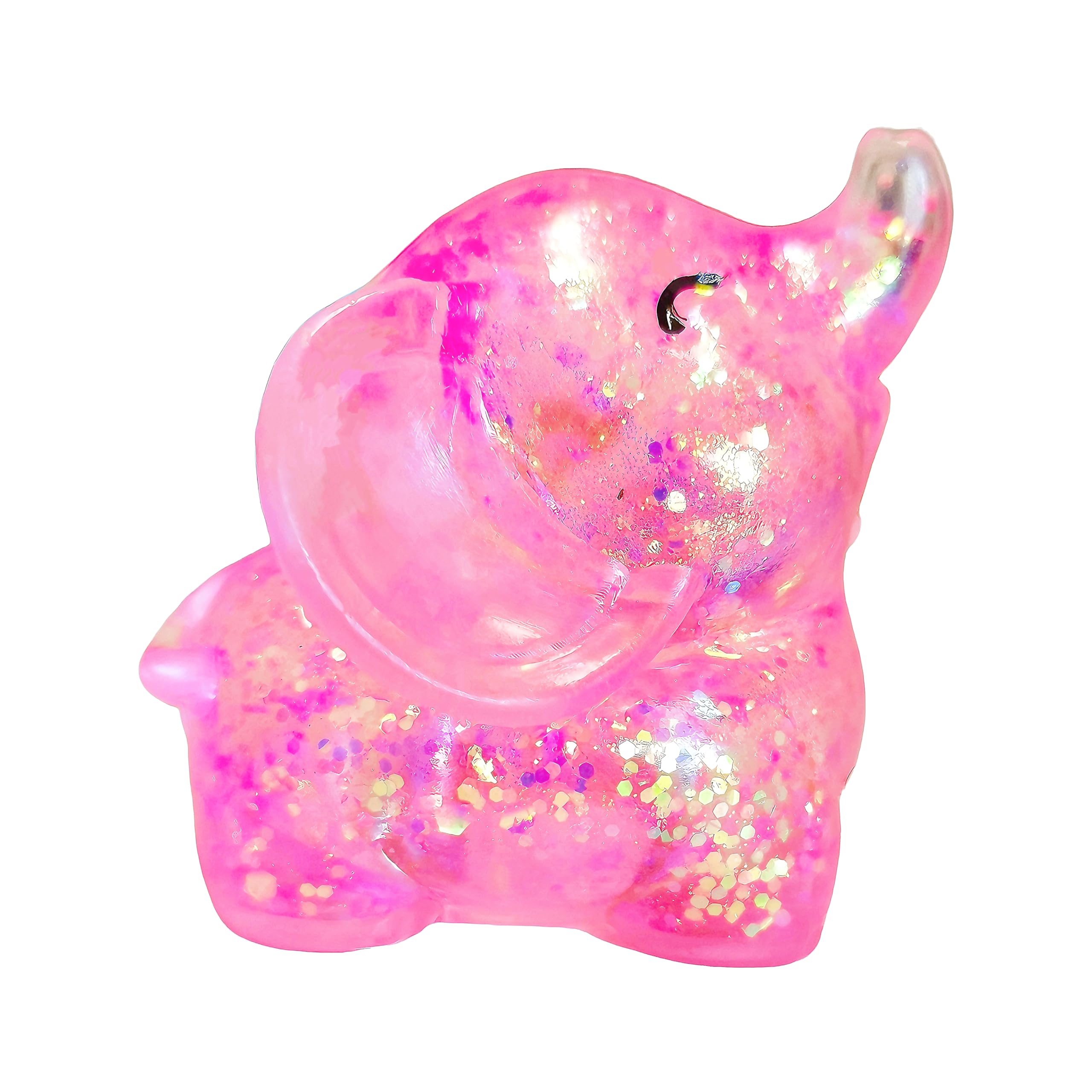 EVDERS Pink Elephant Stress Ball Squishy Toy - Slow Rise TPR Fidget for Anxiety Relief