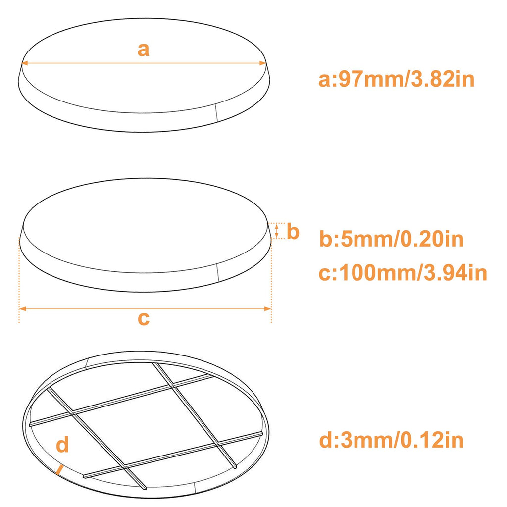 Evemodel 15-Pack 100mm Round Bases – ABS Plastic for Wargaming and Military Simulation