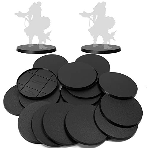 Evemodel 15-Pack 100mm Round Bases – ABS Plastic for Wargaming and Military Simulation
