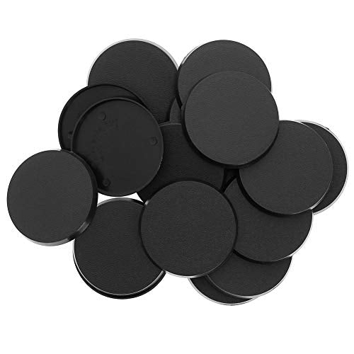 Evemodel MB750 100-Pack 50mm Round Plastic Model Bases for Wargaming Miniatures