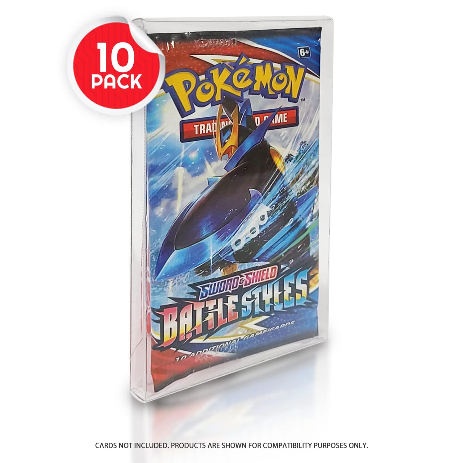 EVORETRO Booster Pack Protectors for Single Pokemon, MTG, Yu-Gi-Oh Cards - 0.35mm PET Clear Plastic, Pack of 10