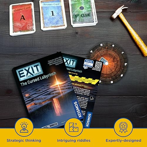 EXIT: The Game - The Cursed Labyrinth: Cooperative Escape Room Puzzle for Home (Difficulty 2/5)