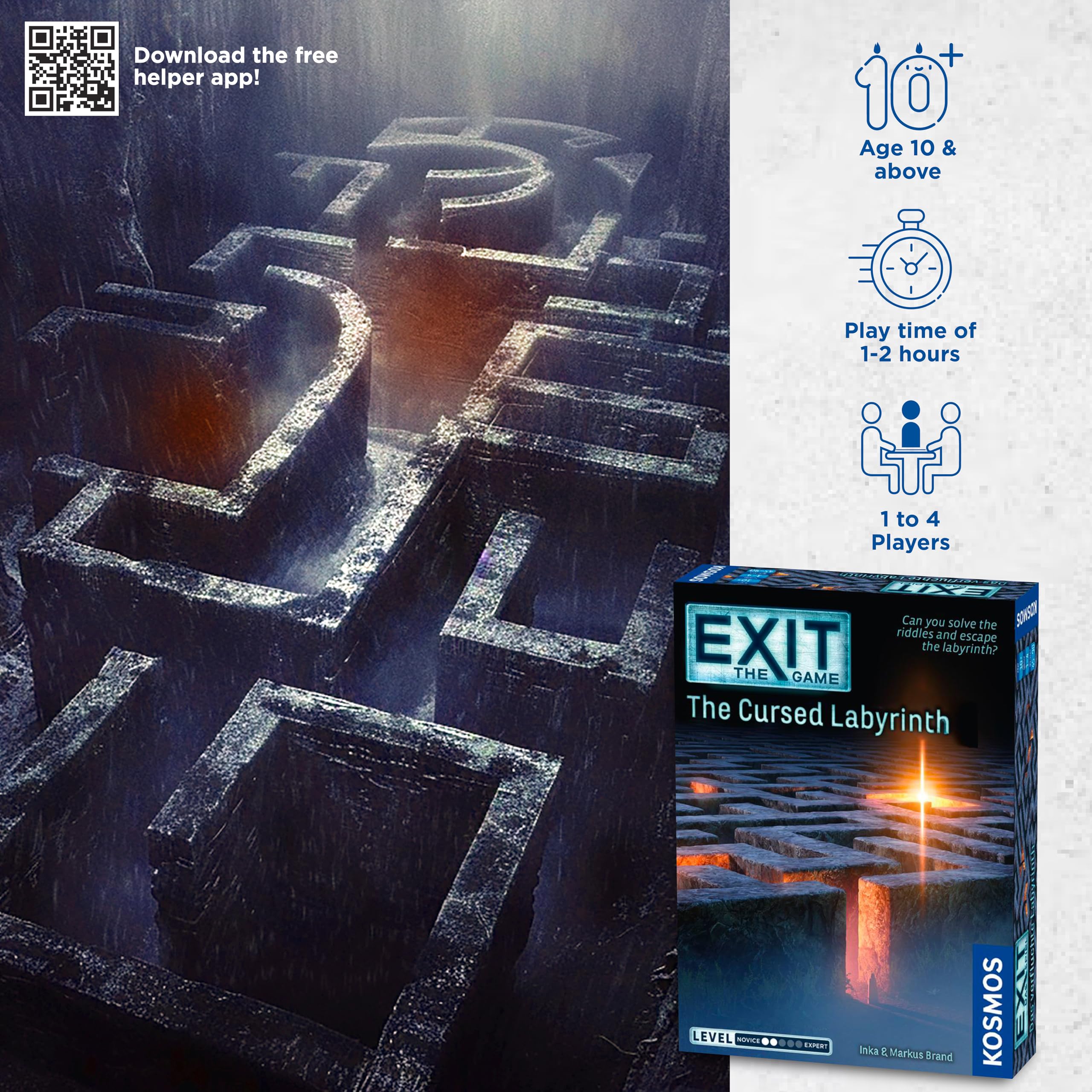 EXIT: The Game - The Cursed Labyrinth: Cooperative Escape Room Puzzle for Home (Difficulty 2/5)