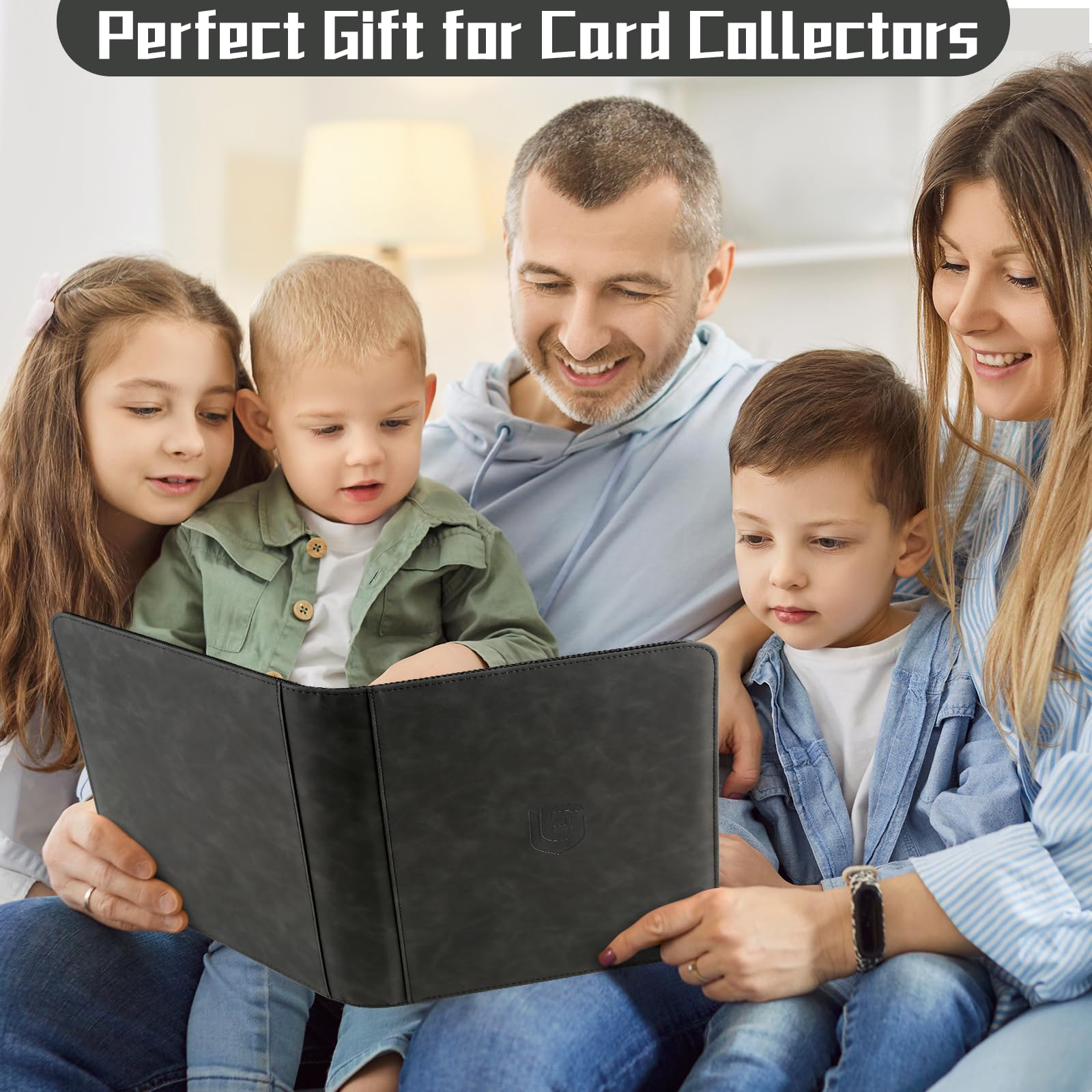 EYEGLEAM 540-Pocket Card Binder – Black PU Leather Album for MTG, TCG, Sports Cards