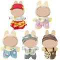 Ezcora 5-Pack Doll Clothes for 17cm Labubu-Style Dolls – Unique Outfits with Accessories, No Doll Included