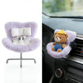 Ezcora Doll Car Seat for 10-17 cm Dolls – Purple Vent Clip with Safety Strap and Desktop Leg