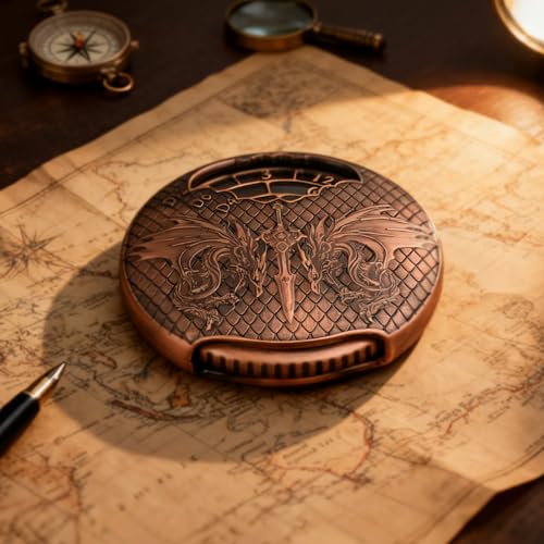 EZUO Bronze Spinning Dice Set – 7-in-1 Metal D&D Fidget Spinner for RPG Games