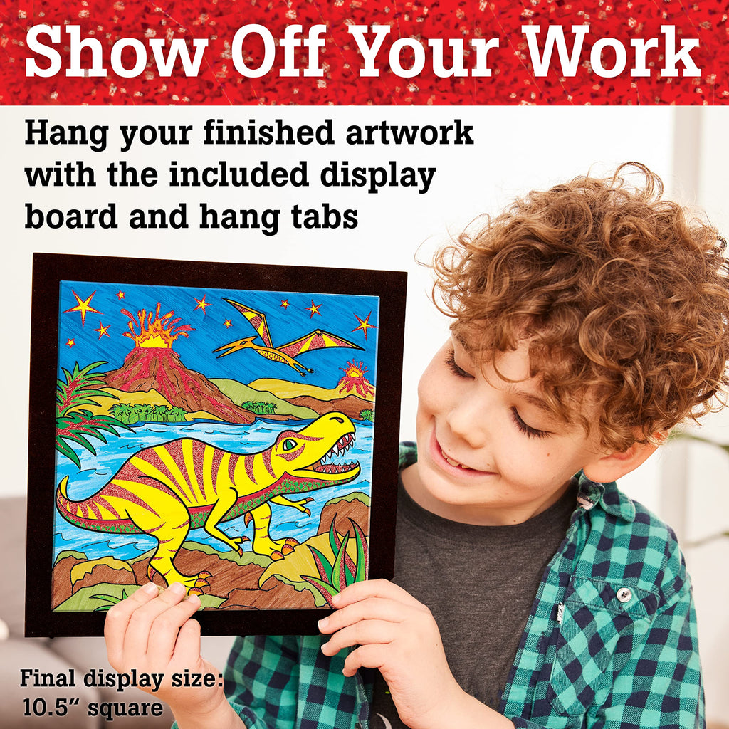 Faber-Castell Color by Number Foil Fun – T-Rex Dinosaur Art Kit