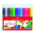 Faber-Castell Jumbo Broad Line Markers - 12 Non-Toxic Coloring Markers for Kids