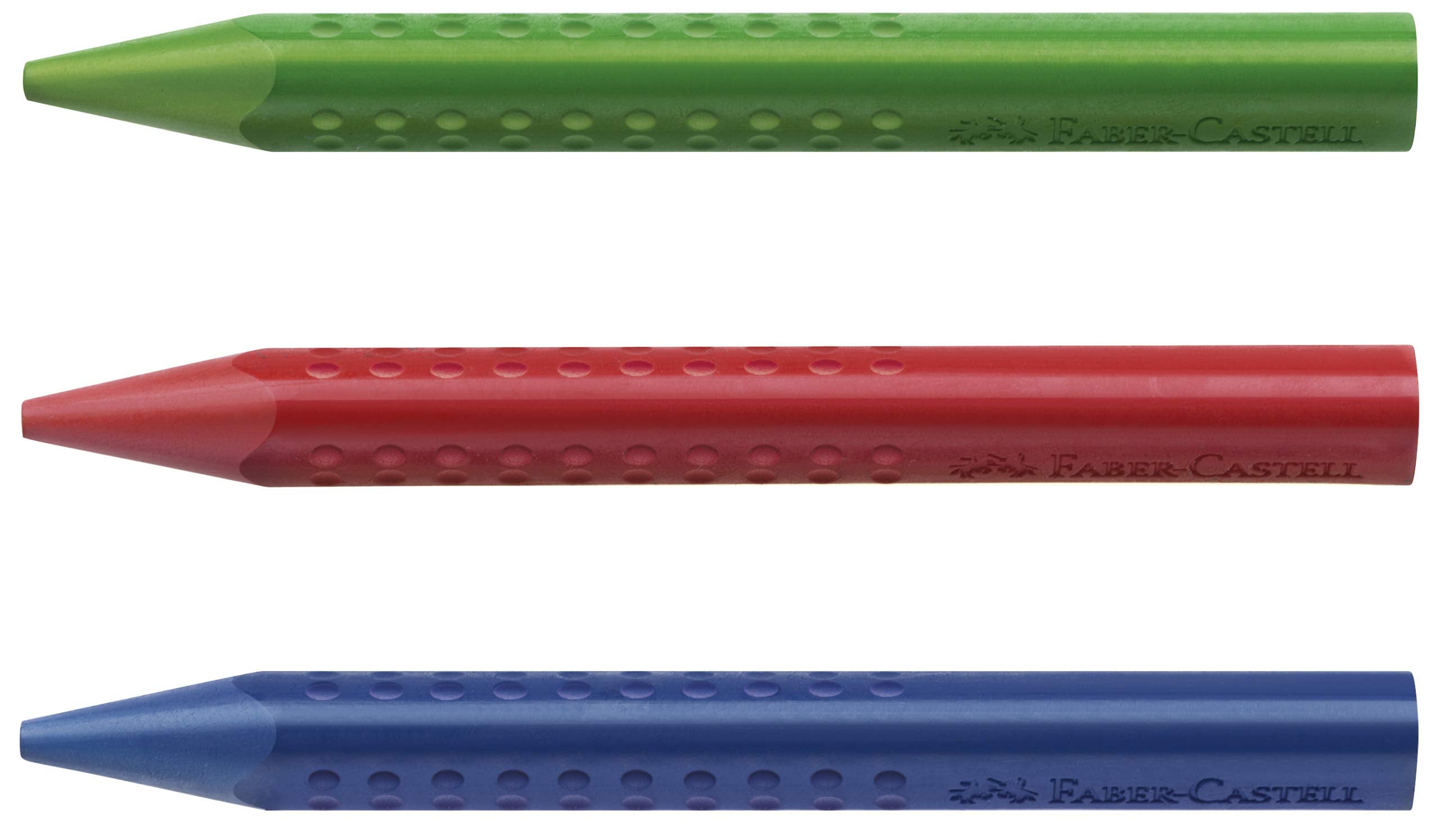 Faber-Castell Jumbo Grip Crayons (12-Pack) – Chunky Erasable Crayons for Kids