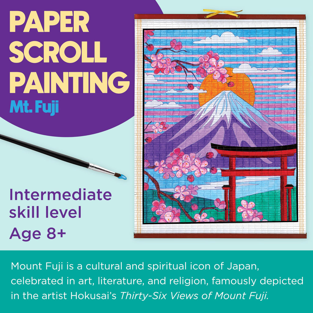 Faber-Castell Mount Fuji Paper Scroll Painting Kit – DIY Hanging Wall Art Set for Kids & Adults