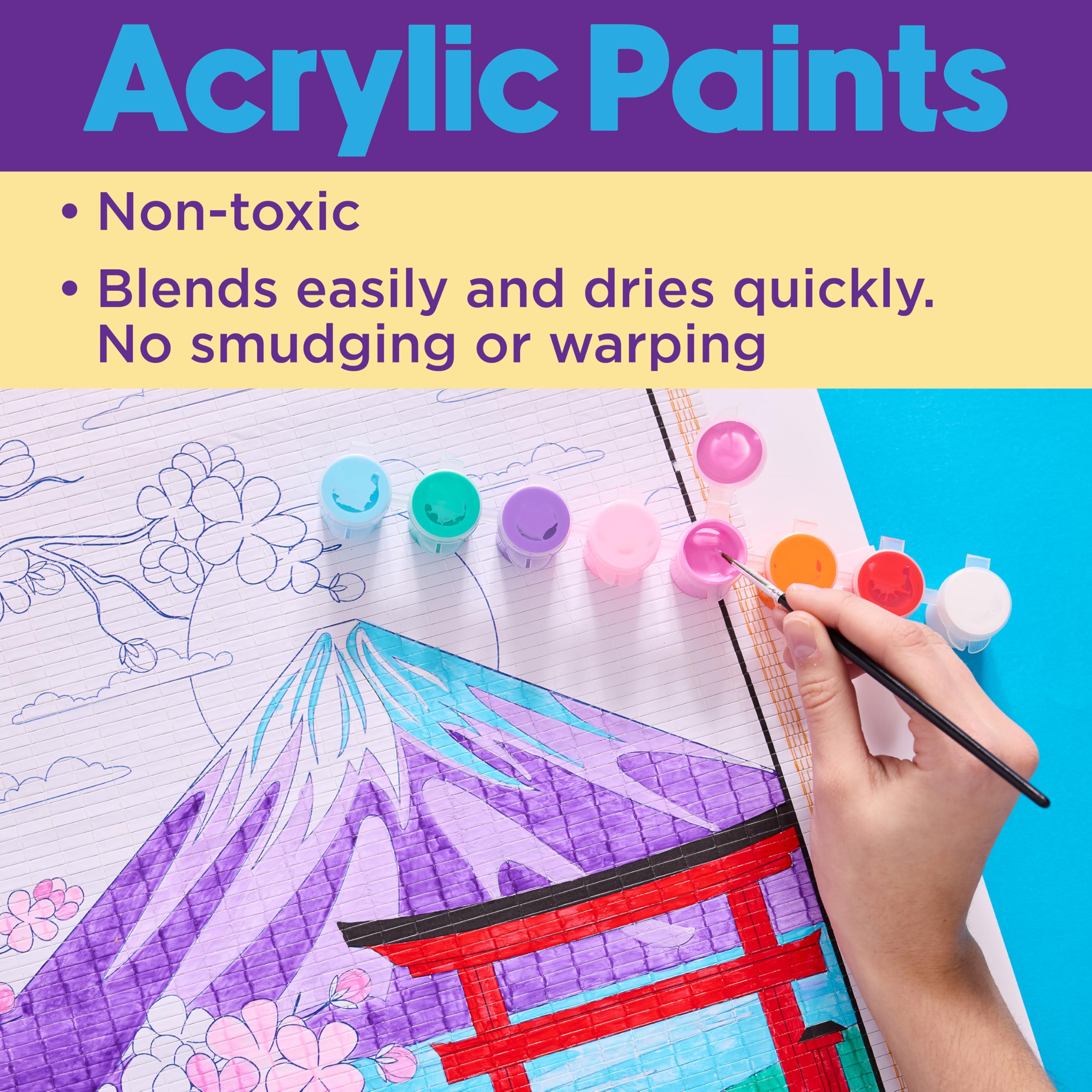 Faber-Castell Mount Fuji Paper Scroll Painting Kit – DIY Hanging Wall Art Set for Kids & Adults
