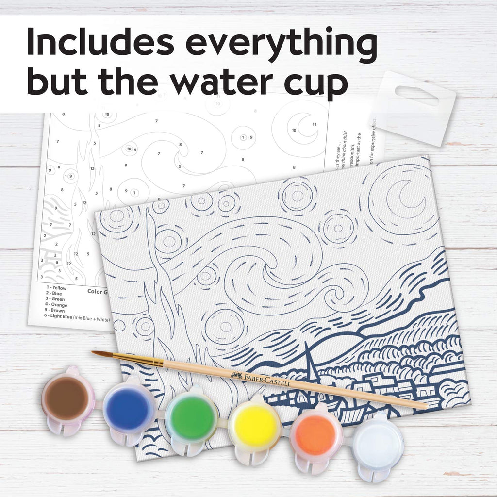 Faber-Castell Museum Series Paint by Number – Van Gogh Starry Night Kit