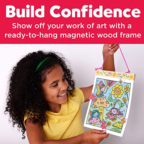 Faber-Castell Paint by Number Fairy Friends – Double-Sided Poster with Watercolor Pencils for Kids Ages 6+