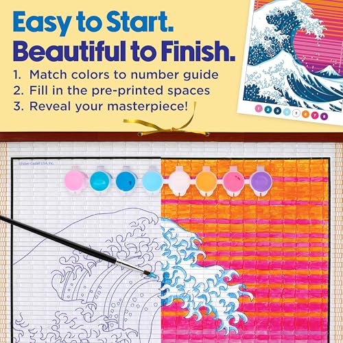 Faber-Castell The Great Wave Scroll Painting Kit – DIY Hanging Wall Art for Kids & Beginners