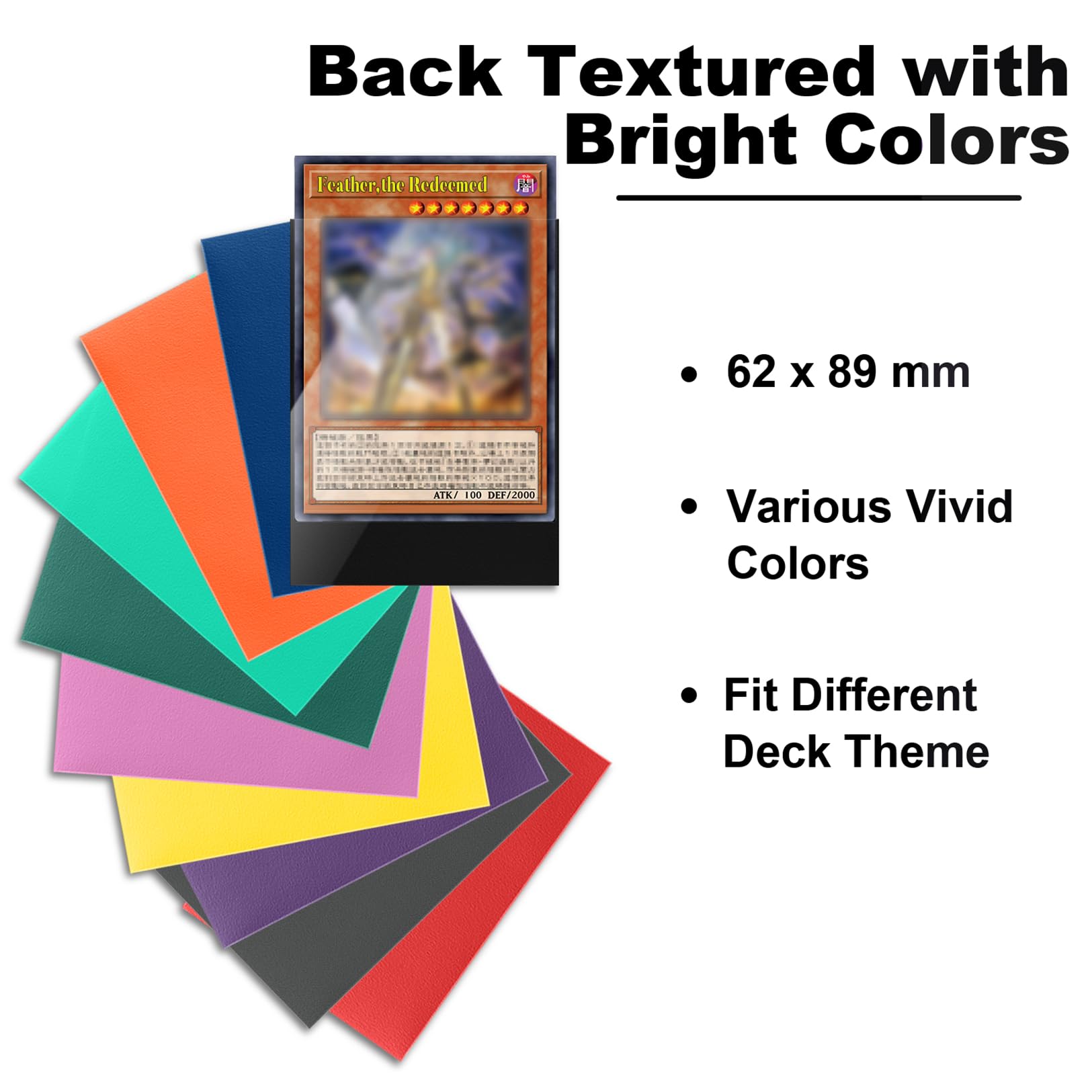 Fabmaker 200 Pack Grey Card Sleeves for Yu-Gi-Oh Japanese Size – Textured Back, Clear Front
