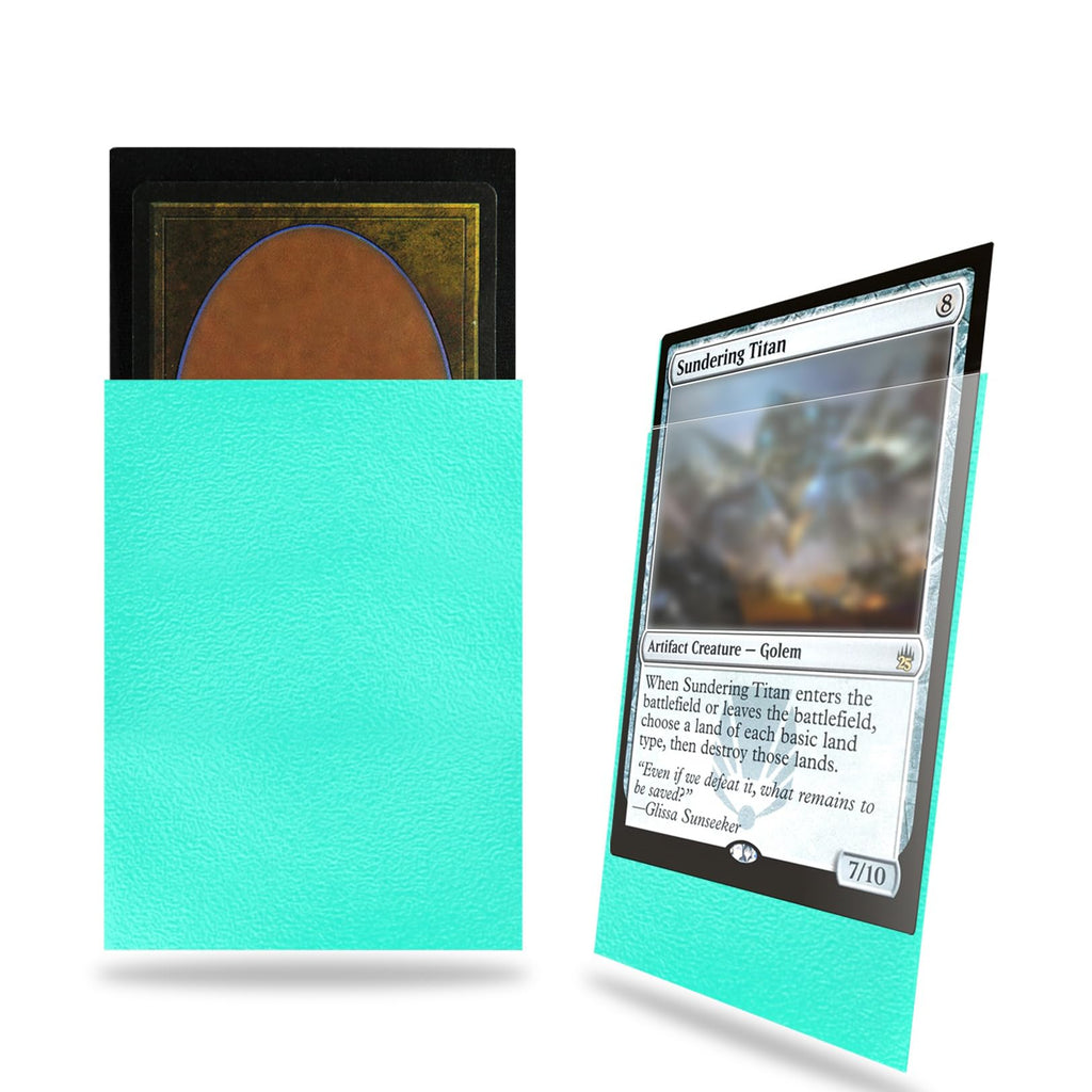 Fabmaker Mint Green Card Sleeves 200 Pack – Standard Size, Sturdy Matte Back, Easy Shuffle