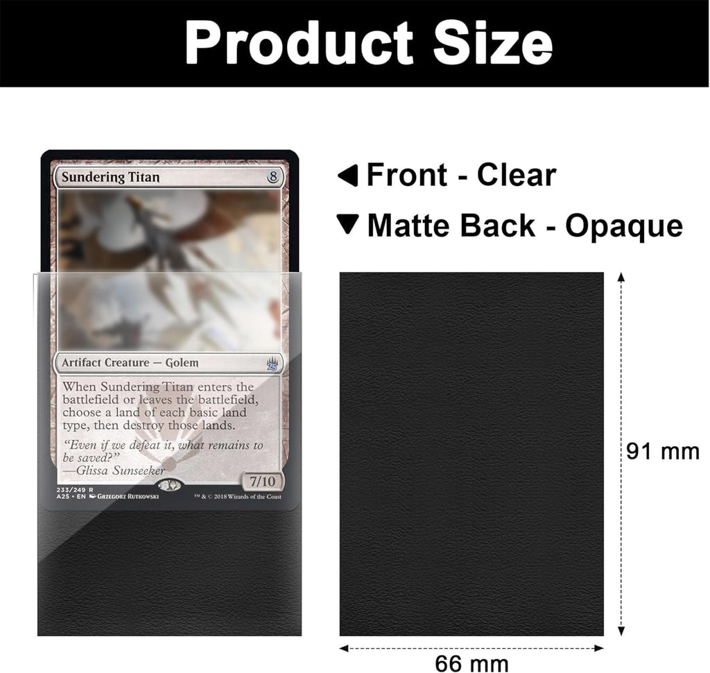 Fabmaker Purple Card Sleeves 200 Pack – Sturdy Textured Matte Back for Trading Cards (66.5×91 mm)