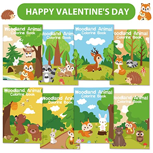 Faccito 24-Pack Mini Woodland Animal Coloring Books for Toddlers – Bulk Party Favors & Classroom Activities