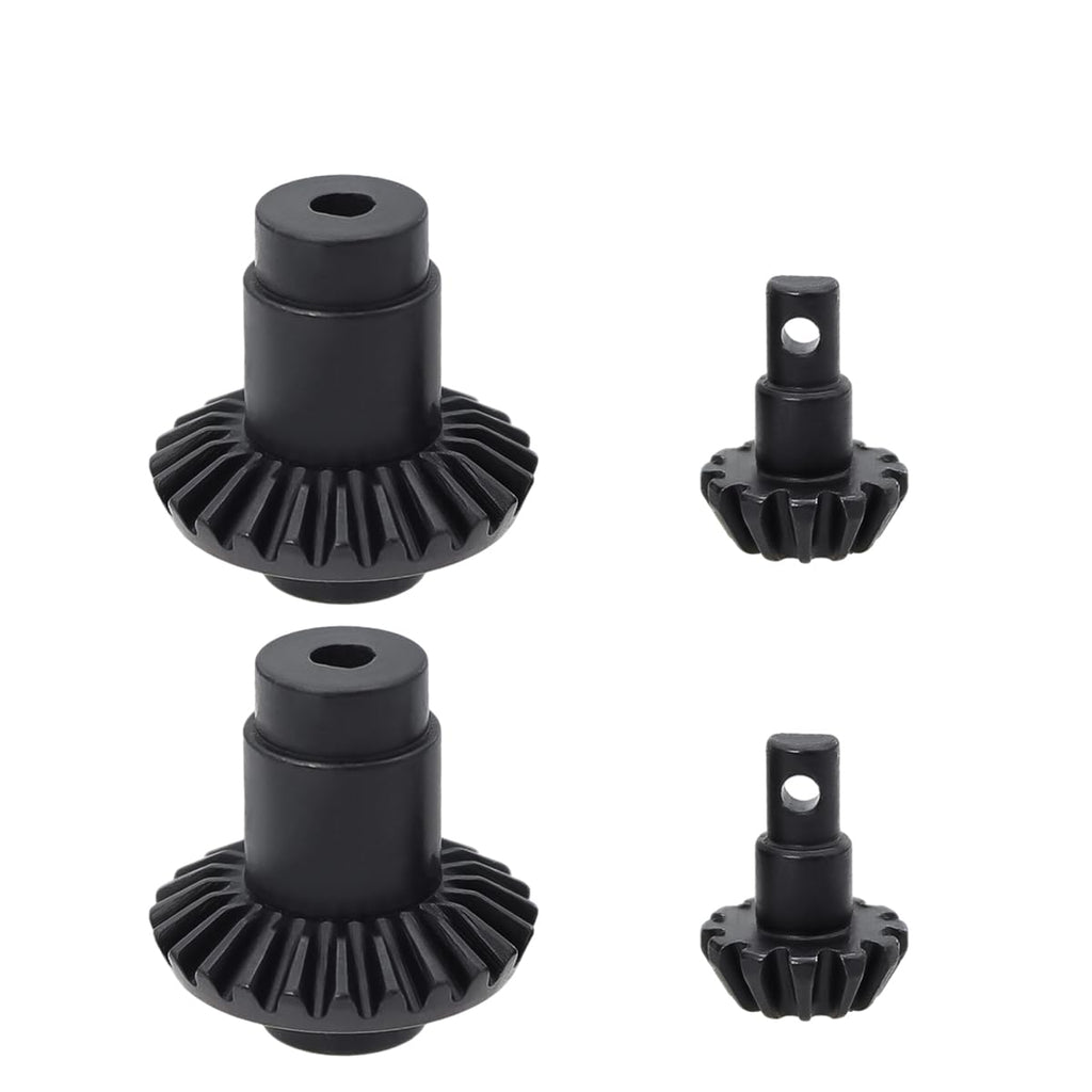 FACCNOY 2-Pair Hardened Steel Axle Bevel Gears for 1/24 FMS FCX24 RC Crawler Upgrade