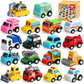 Fajiabao 18-Pack Mini Pull Back Cars for Toddlers, Party Favors, Classroom Prizes