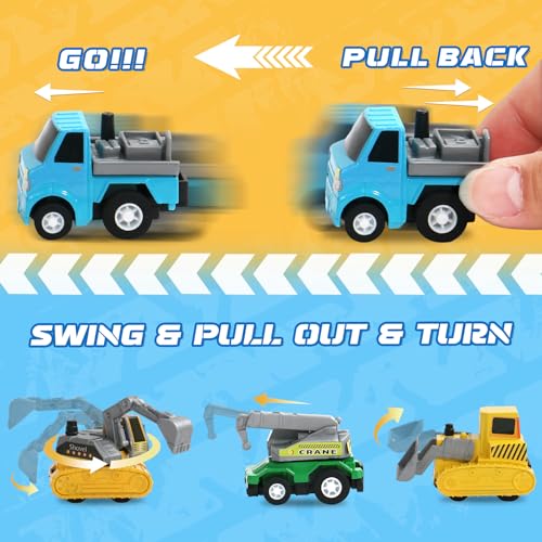 Fajiabao 18-Pack Mini Pull Back Cars for Toddlers, Party Favors, Classroom Prizes