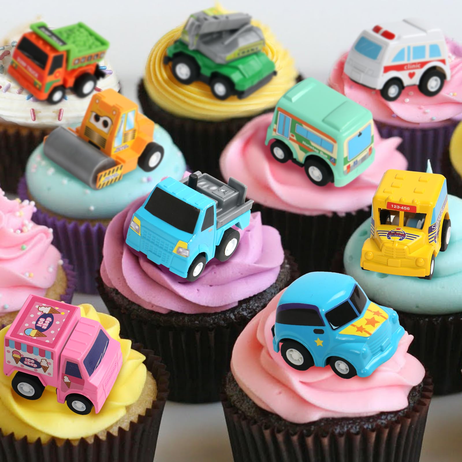 Fajiabao 18-Pack Mini Pull Back Cars for Toddlers, Party Favors, Classroom Prizes