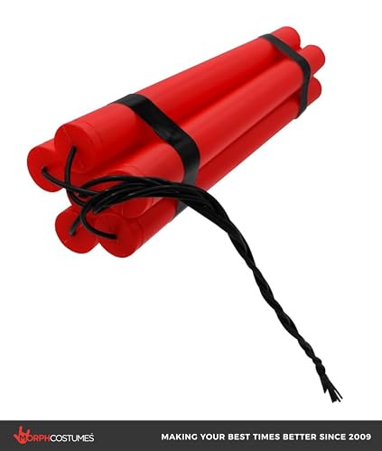 Fake Dynamite Prop Bundle – 6 Red TNT Sticks for Adult Costumes & Theater Props