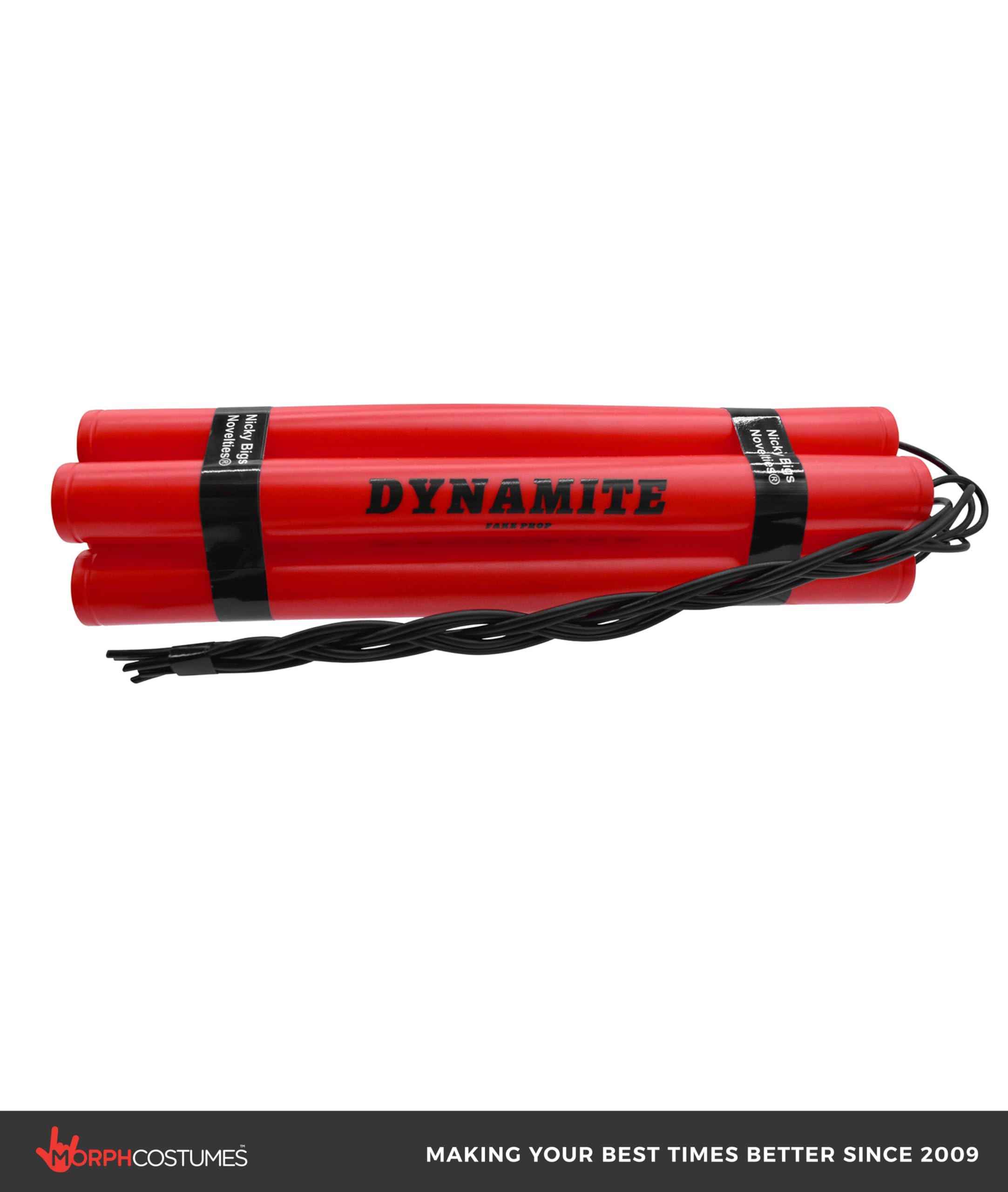 Fake Dynamite Prop Bundle – 6 Red TNT Sticks for Adult Costumes & Theater Props