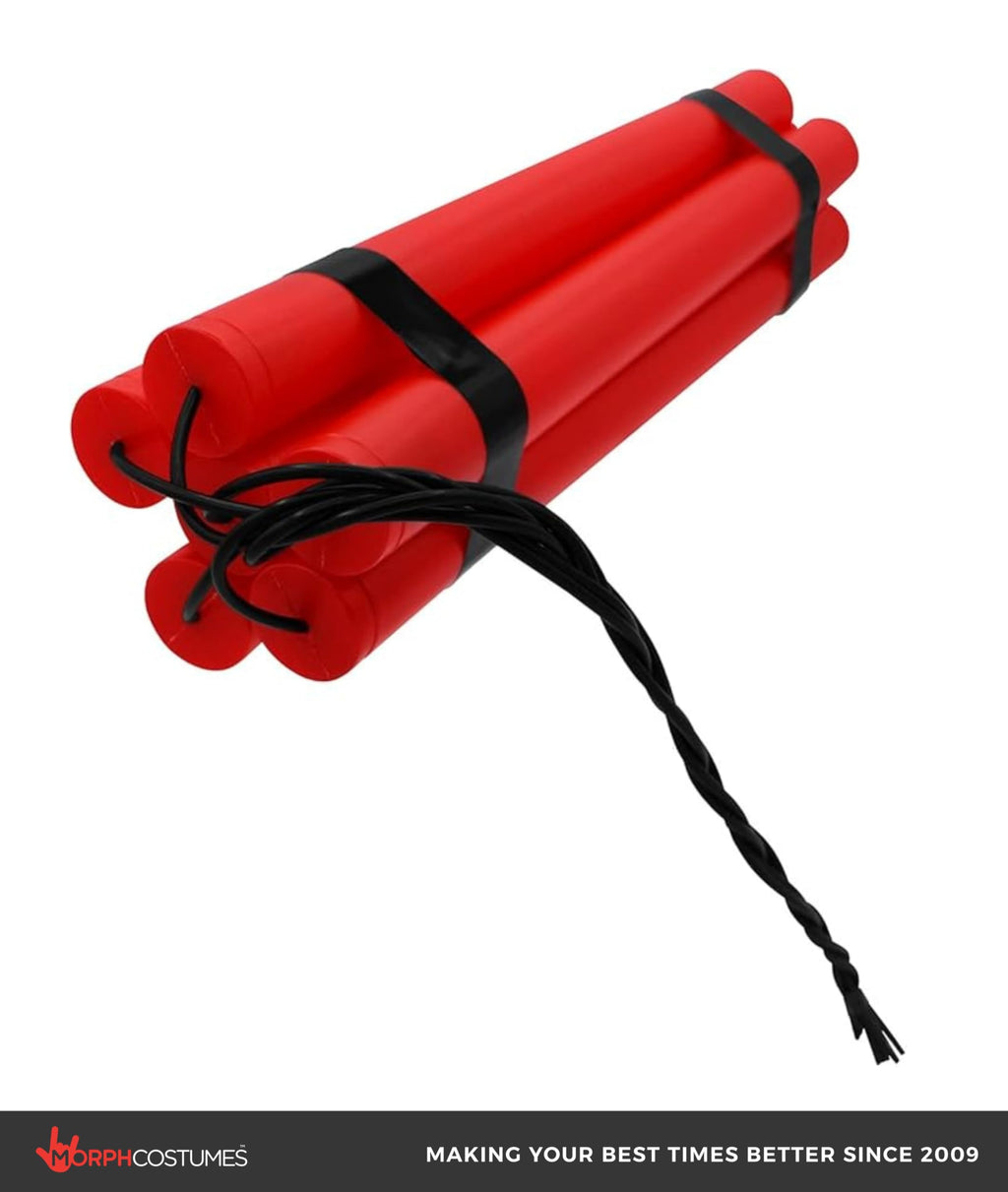 Fake Dynamite Prop Bundle – 6 Red TNT Sticks for Adult Costumes & Theater Props