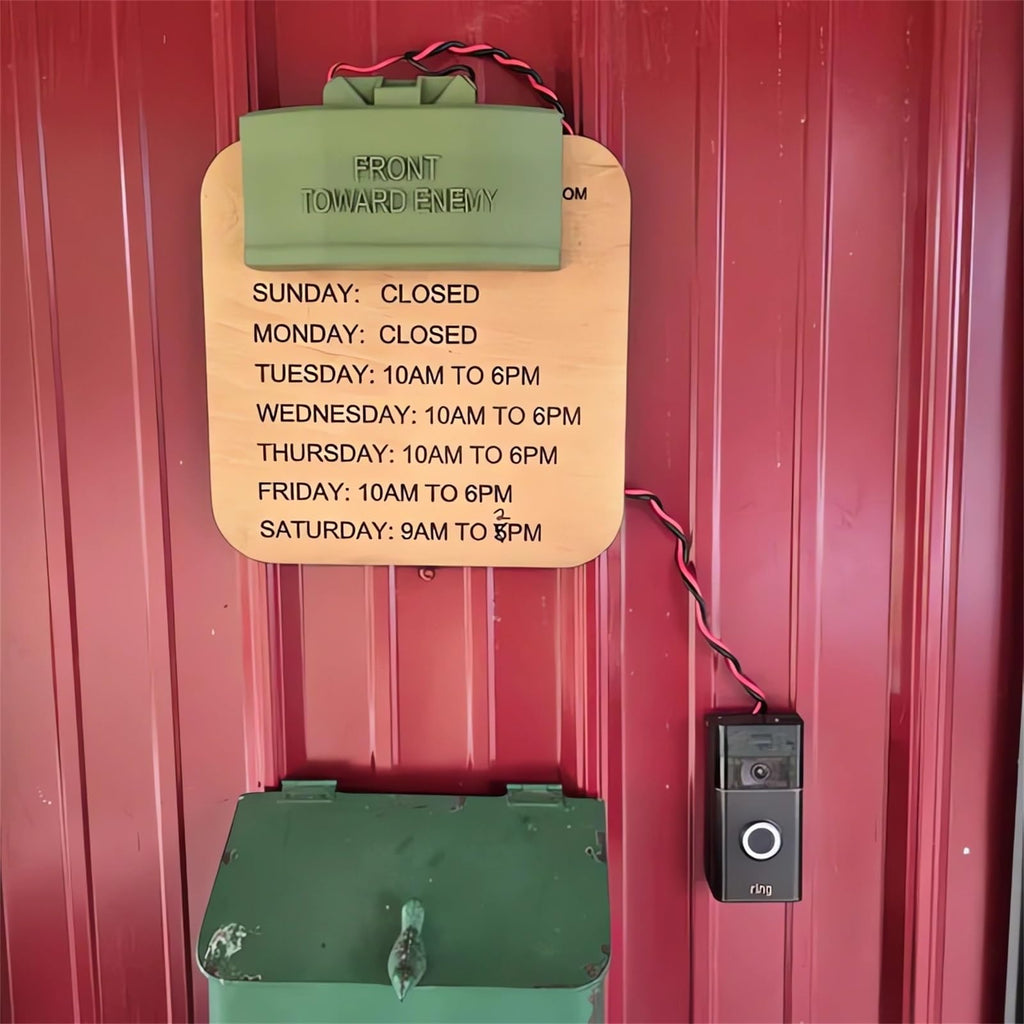Fake Mine Doorbell Prank Prop - Funny No Soliciting Sign Cover for Home Decor (1 Set)