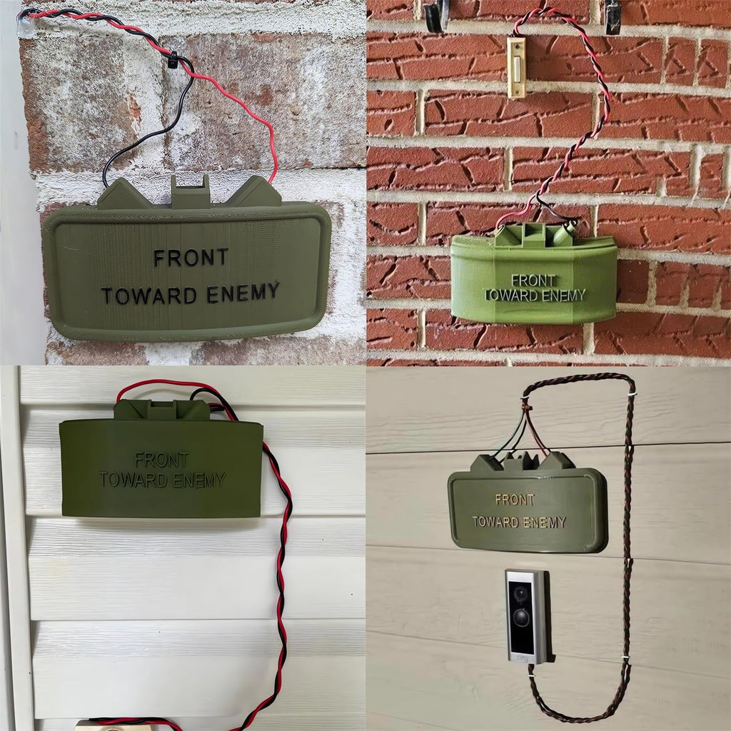 Fake Mine Doorbell Prank Prop - Funny No Soliciting Sign Cover for Home Decor (1 Set)