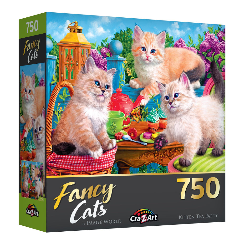 Fancy Cats Kitten Tea Party 750-Piece Jigsaw Puzzle by Cra-Z-Art
