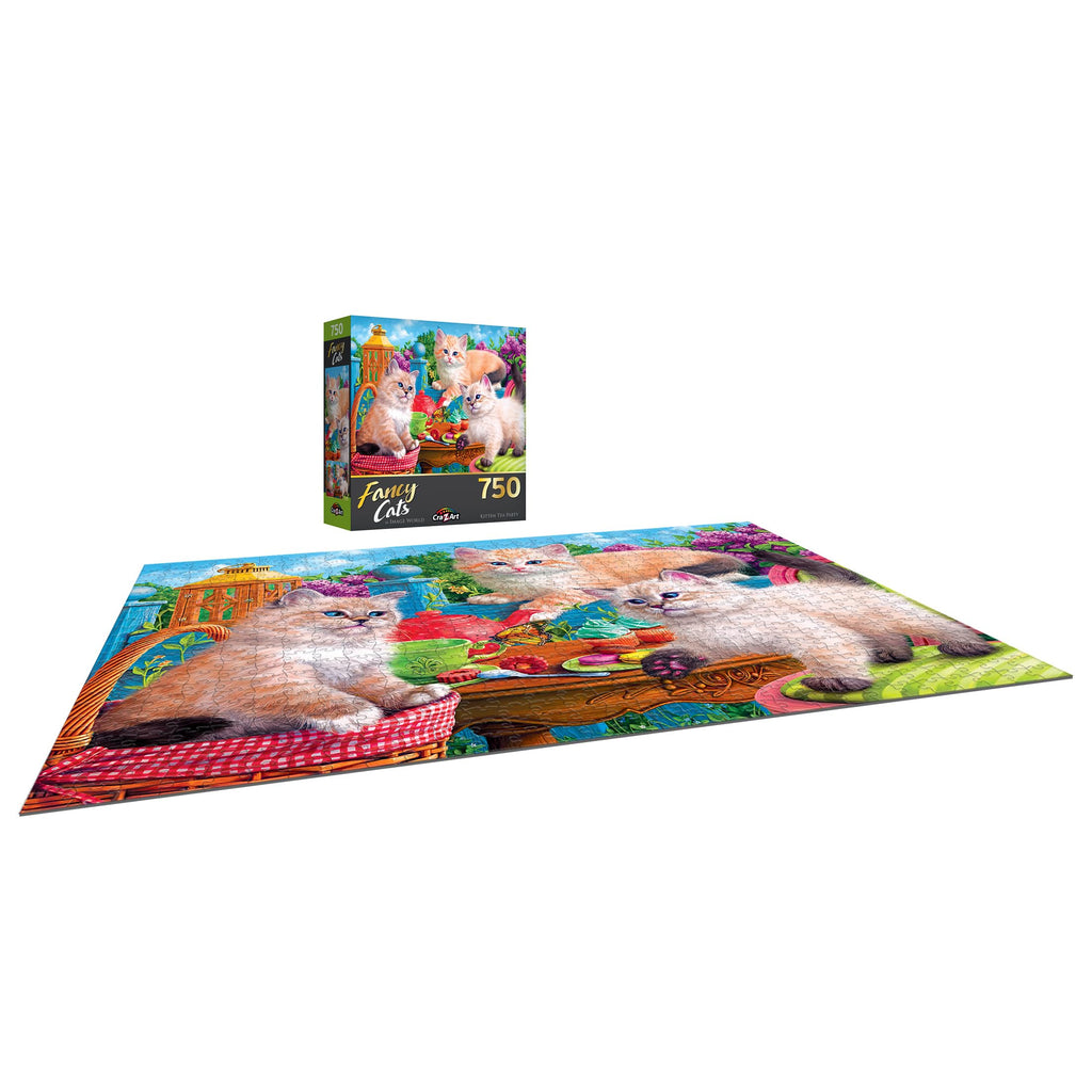 Fancy Cats Kitten Tea Party 750-Piece Jigsaw Puzzle by Cra-Z-Art