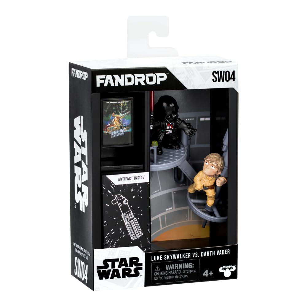 FANDROP SW04 Star Wars: The Empire Strikes Back – Luke Skywalker vs. Darth Vader Diorama with Artifact & Scene Marker
