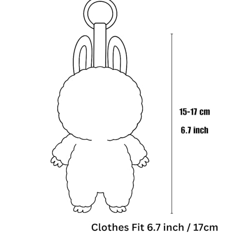 FANPOI 2-Piece Halloween Costume Set for 15-17cm Dolls – Pumpkin Dress & Witch Hat (No Doll Included, Orange)