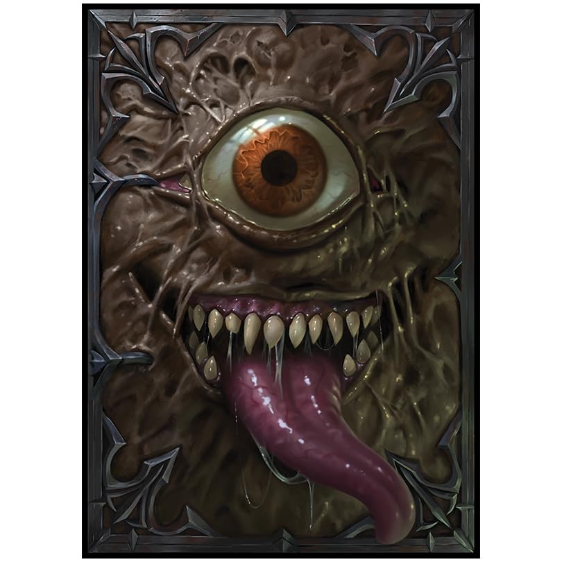 Fantasy North Book of Fiends Textured Matte Card Sleeves (100 Pack) – Standard Size for MTG, Pokemon, Lorcana – Acid-Free, Double Sleeve Ready