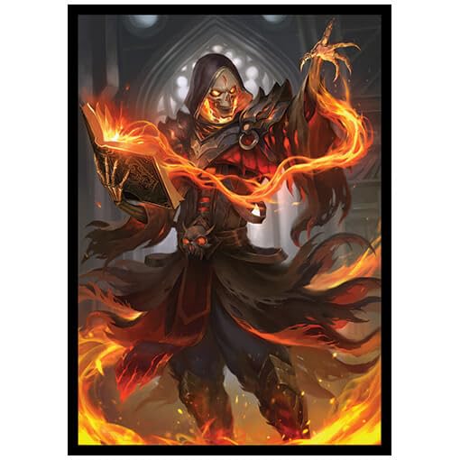 Fantasy North Cinderbones - The Risen Flame: 100 Smooth Matte TCG Card Sleeves for MTG, Pokémon, Lorcana