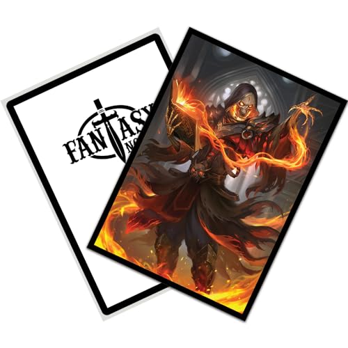 Fantasy North Cinderbones - The Risen Flame: 100 Smooth Matte TCG Card Sleeves for MTG, Pokémon, Lorcana
