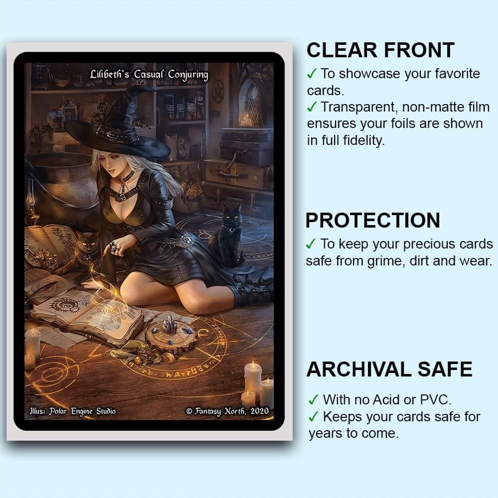 Fantasy North Ranko The Man-Slayer Card Sleeves – 100 Textured Matte Standard Sleeves for MTG, Pokemon, and More
