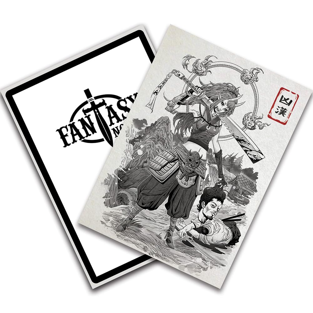 Fantasy North Ranko The Man-Slayer Card Sleeves – 100 Textured Matte Standard Sleeves for MTG, Pokemon, and More