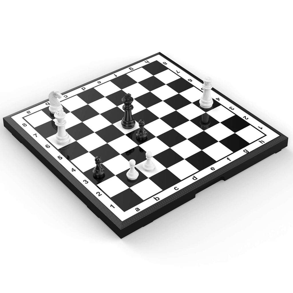 FanVince Magnetic Folding Chess Set – Travel Size 9.5 Inch Board with Pieces Storage